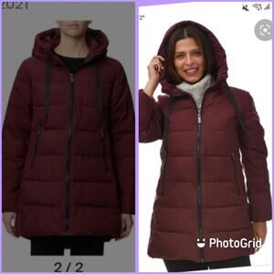 RAINFOREST NWT WOMENS CHEVRON HORIZONTAL QUILT A SHAPE WALKER WINTER COAT